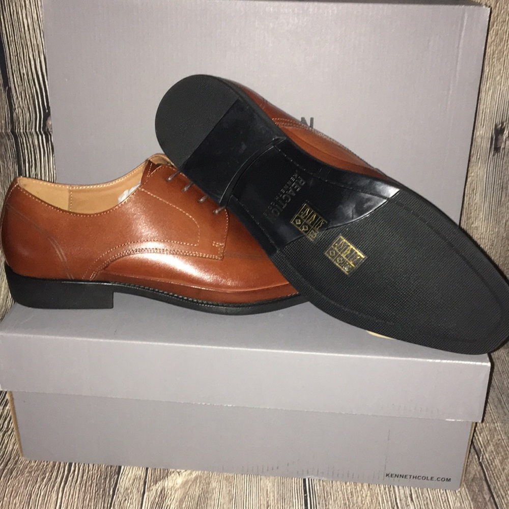 🆕Kenneth Cole Reaction Brick Apron Toe Derby - Picture 5 of 7